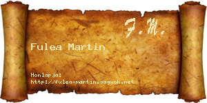 Fulea Martin névjegykártya